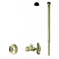 Westbrass Supply Kit, 5/8" OD x 3/8" OD x 12" Corrugated in Polished Brass D105K12X-01